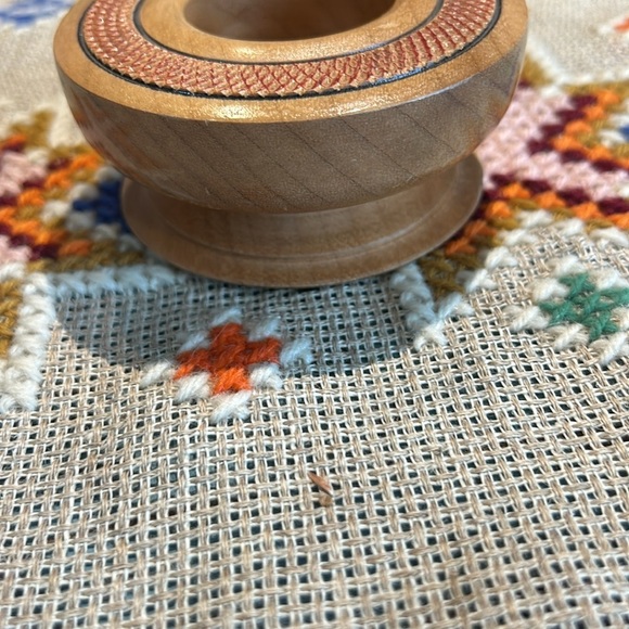 Mike Trucco Hand Turned Wood Bowl/candle Holder Signed 2012 Columbus OH - Picture 2 of 3